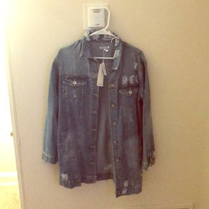 Long line jean jacket